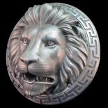 Lion Head Sculpture - Silver