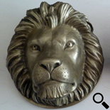 Lion Head Sculpture - Brass
