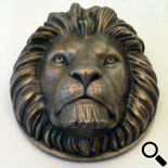 Lion Head Sculpture - Bronze
