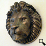 Lion Head Sculpture - Bronze