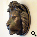 Lion Head Sculpture - Bronze