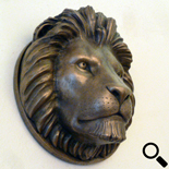 Lion Head Sculpture - Bronze