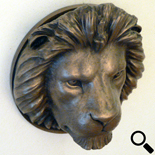 Lion Head Sculpture - Bronze